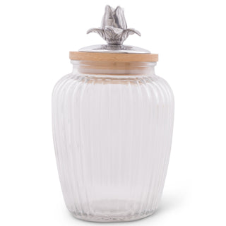 Magnolia Knob Glass Canisters Decorative Set