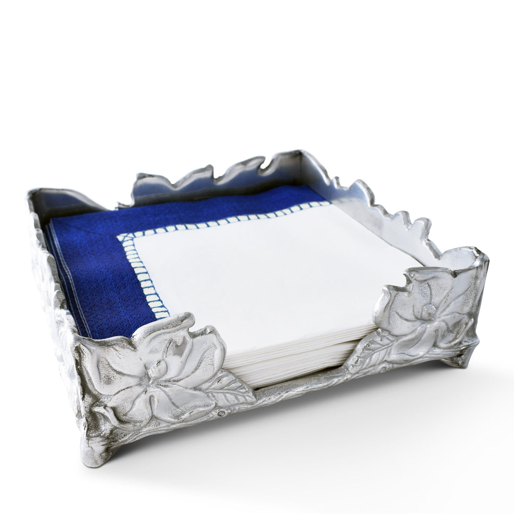 Magnolia Luncheon Napkin Box Decorative Holder