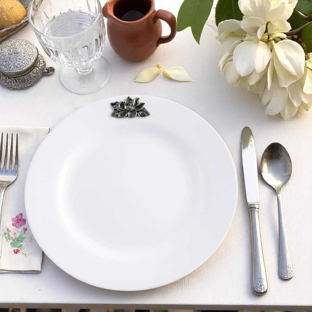 Magnolia Lunch Plates Set of 4 Floral Table Accent