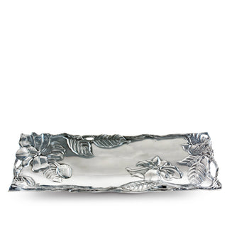Magnolia Oblong Serving Tray Floral Accent