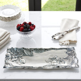 Magnolia Oblong Serving Tray Floral Accent