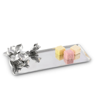 Magnolia Oblong Tray Floral Serving Accent