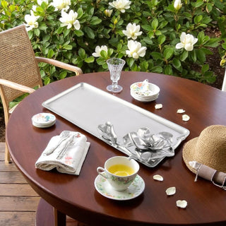 Magnolia Oblong Tray Floral Serving Accent