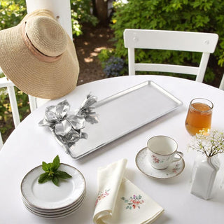 Magnolia Oblong Tray Floral Serving Accent