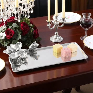 Magnolia Oblong Tray Floral Serving Accent