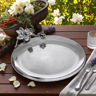 Magnolia Oval Platter Floral Serving Accent