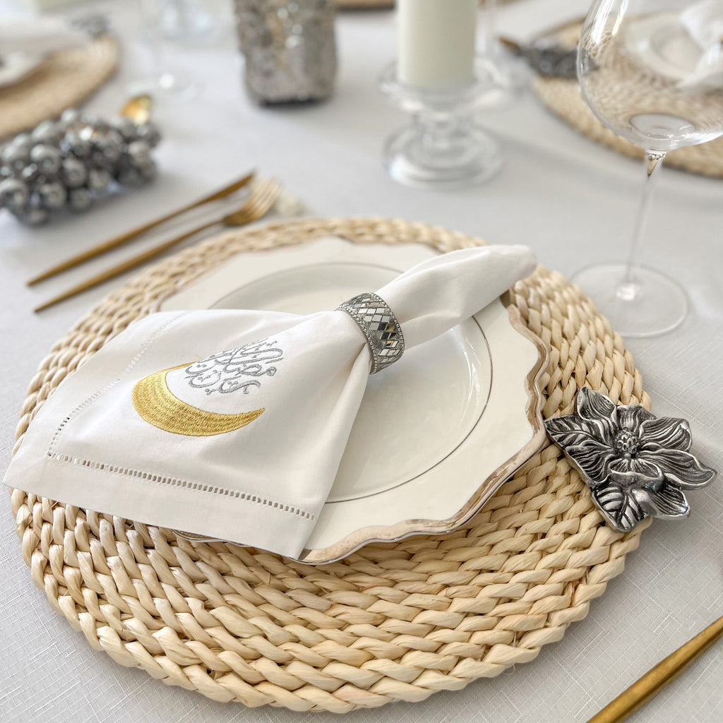 Magnolia Placemats Set of 4 Floral Table Accent