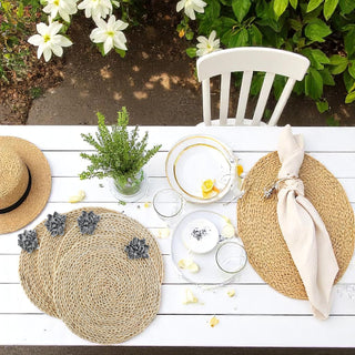 Magnolia Placemats Set of 4 Floral Table Accent