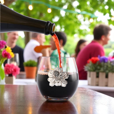 Magnolia Stemless Wine Glasses Set of 4