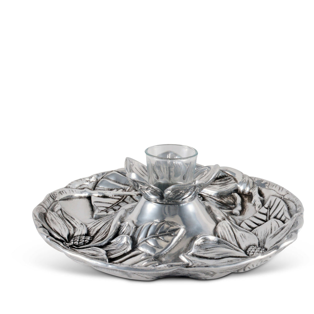 Magnolia Tidbit Tray Floral Table Accent