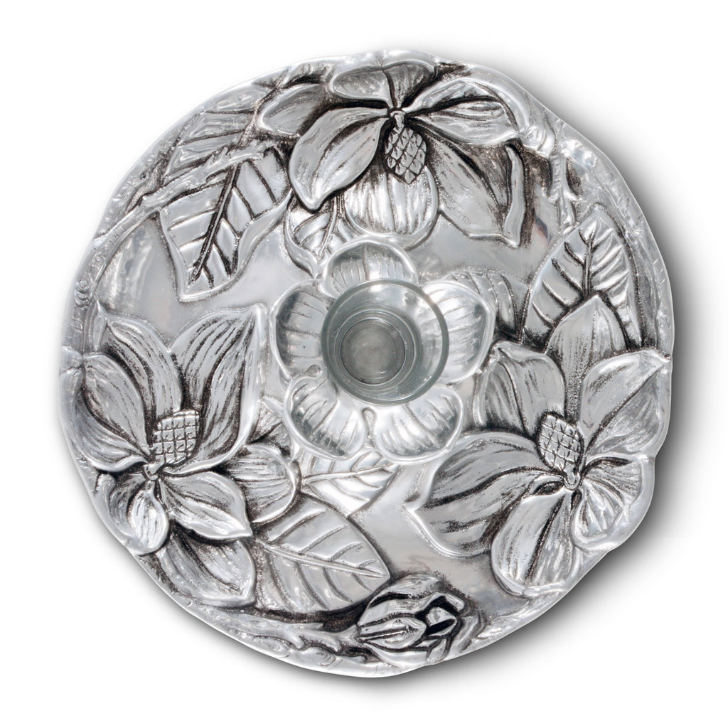 Magnolia Tidbit Tray Floral Table Accent