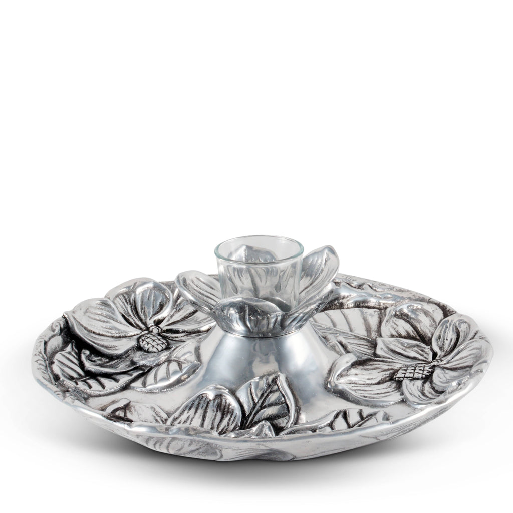 Magnolia Tidbit Tray Floral Table Accent