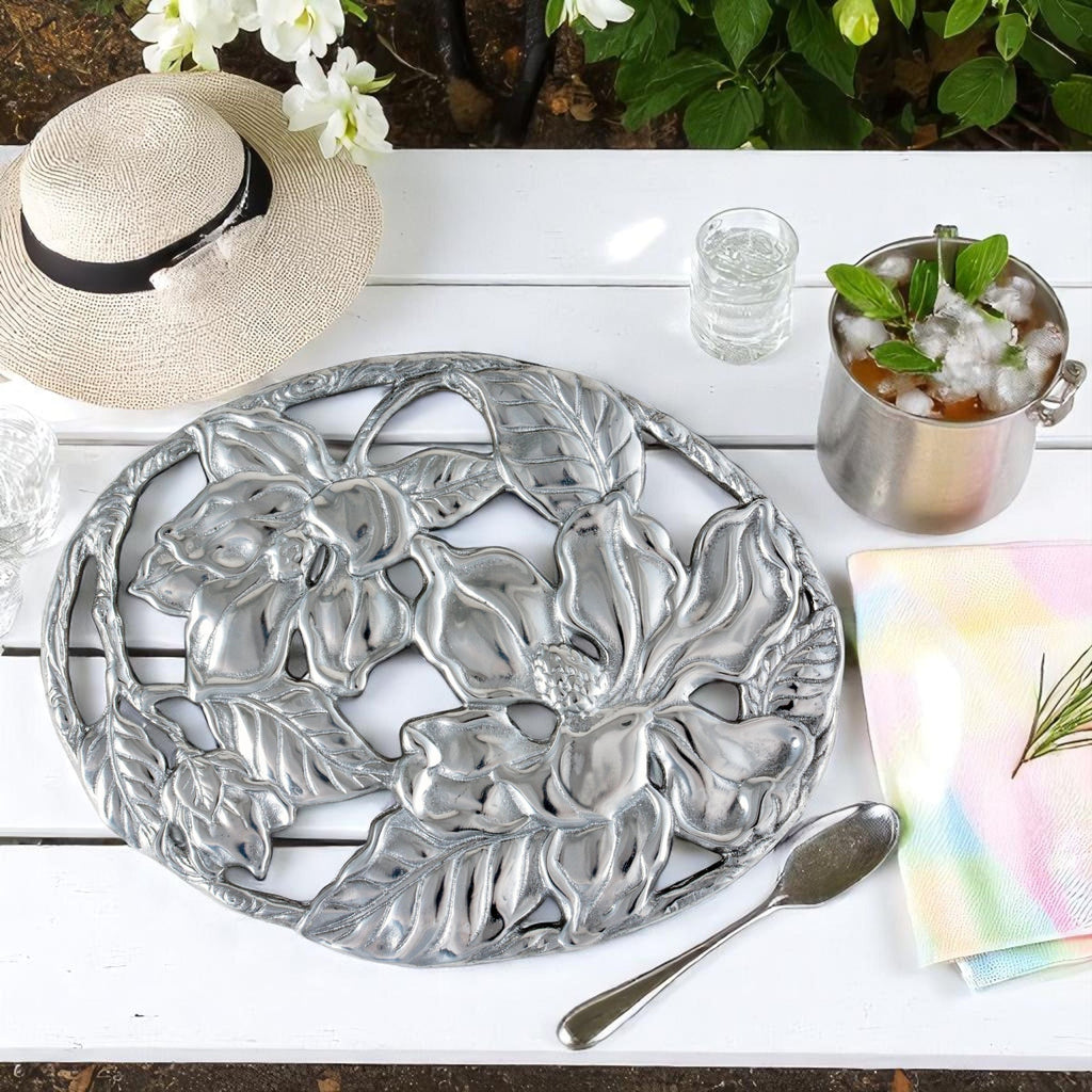 Magnolia Trivet Decorative Table Accent
