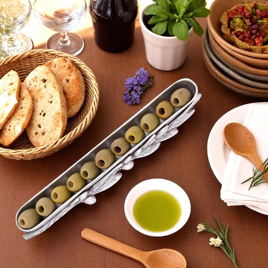 Olive Canoe Server | Elegant Appetizer Dish