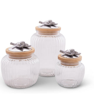 Olive Knob Glass Canisters | Sculptural Kitchen Storage