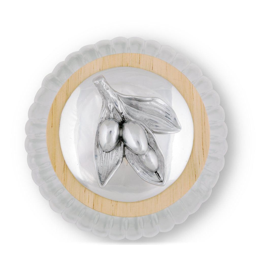 Olive Knob Glass Canisters | Sculptural Kitchen Storage