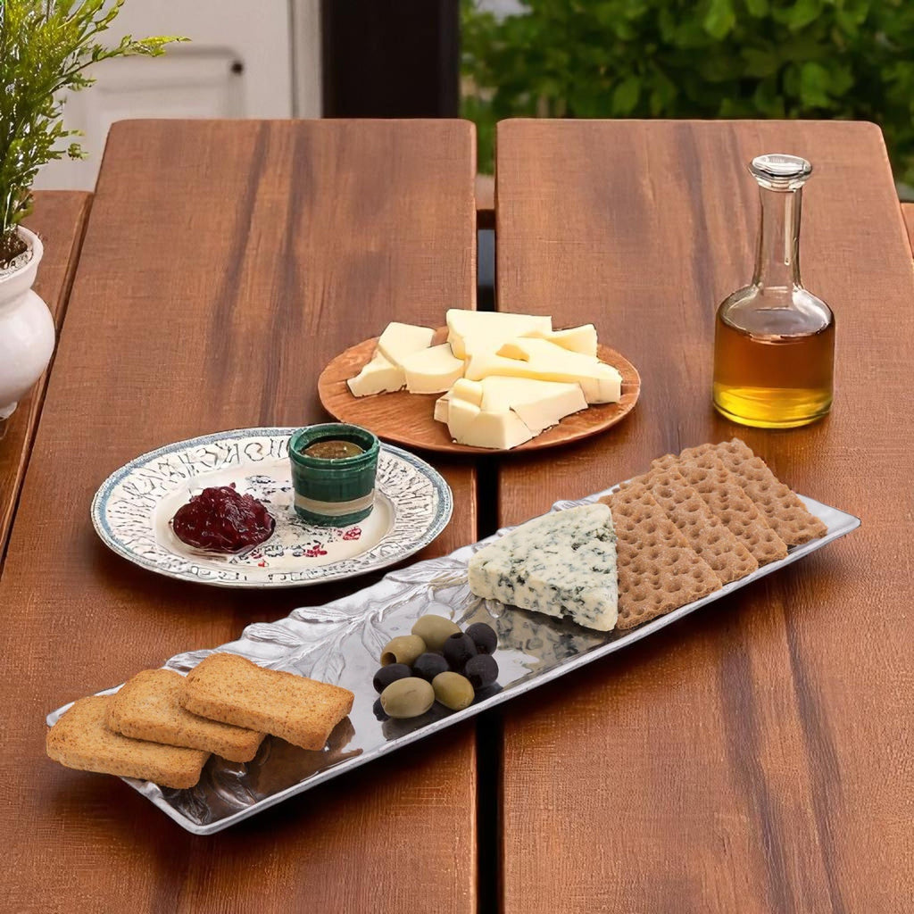 Olive Oblong Tray | Mediterranean-Inspired Serving Piece