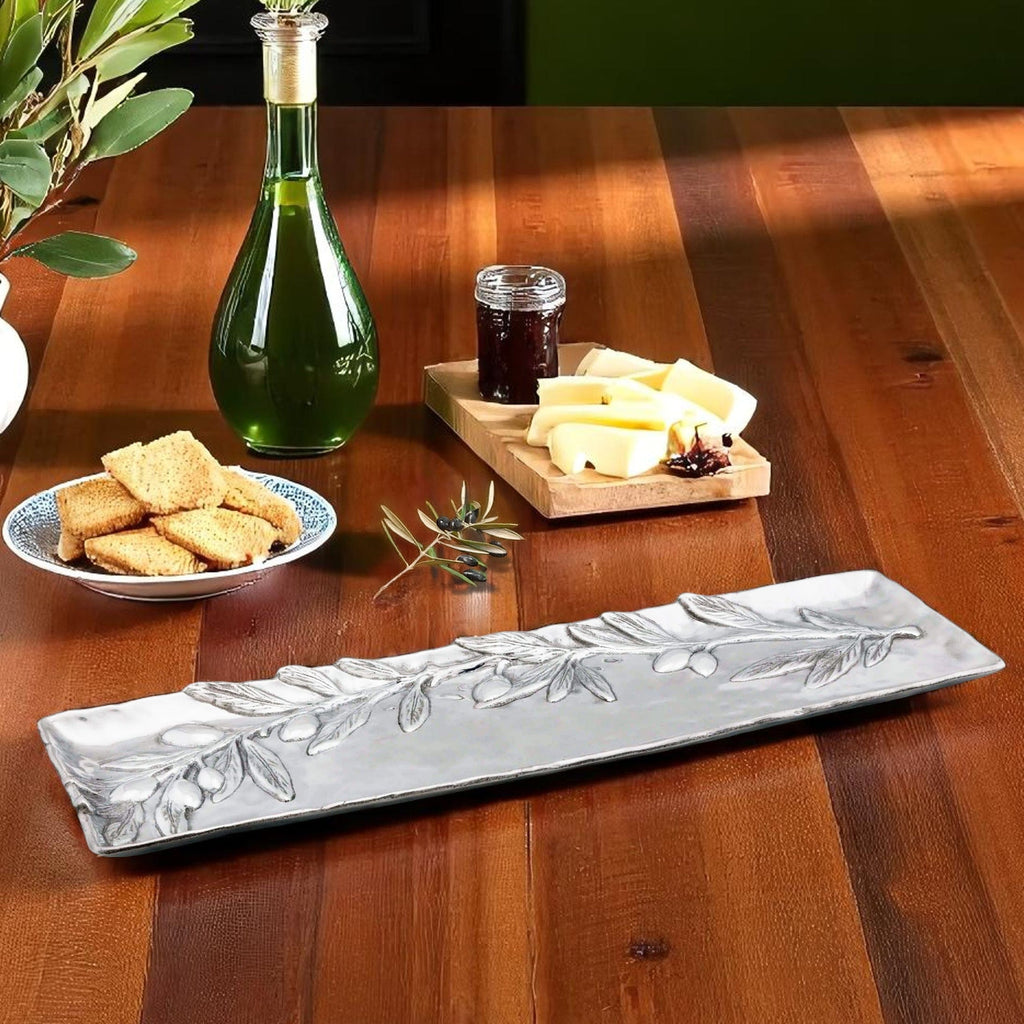 Olive Oblong Tray | Mediterranean-Inspired Serving Piece