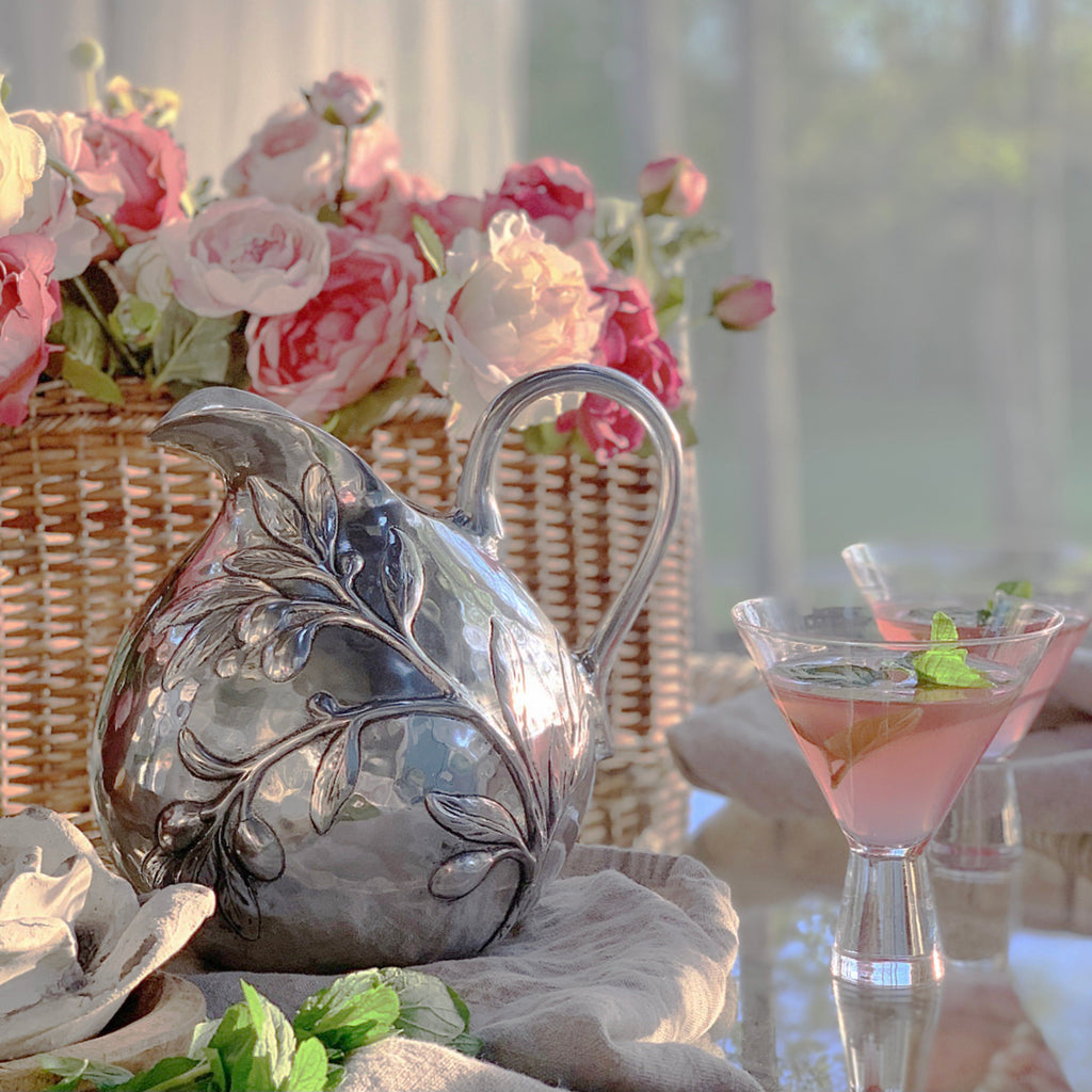 Olive Motif Pitcher | Elegant Serving Pitcher