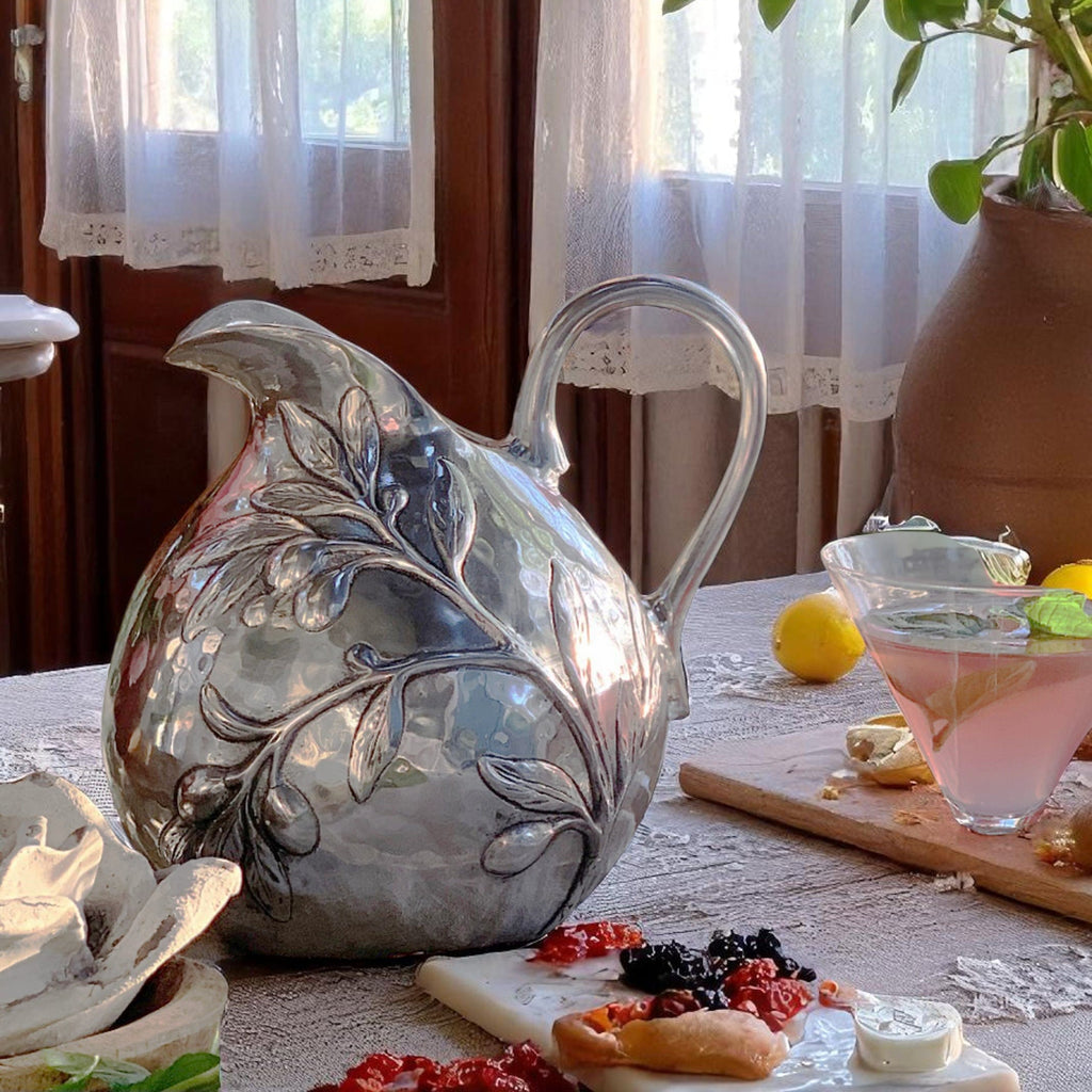 Olive Motif Pitcher | Elegant Serving Pitcher