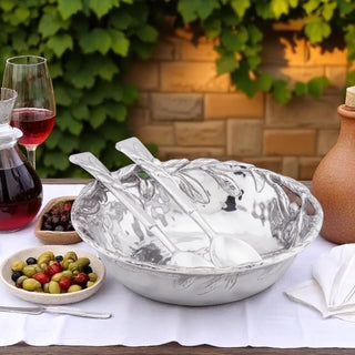 Olive Salad Bowl with Serveware set | Elegant Table Accent