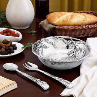Olive Salad Bowl with Serveware set | Elegant Table Accent