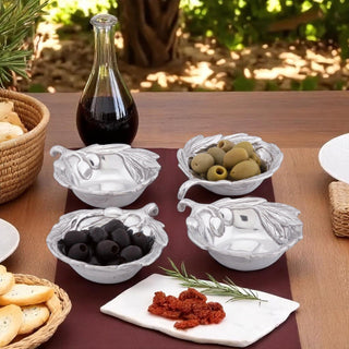 Olive Oil & Vinegar Bowl | Sculptural Table Accent