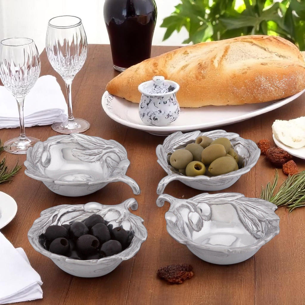 Olive Oil & Vinegar Bowl | Sculptural Table Accent