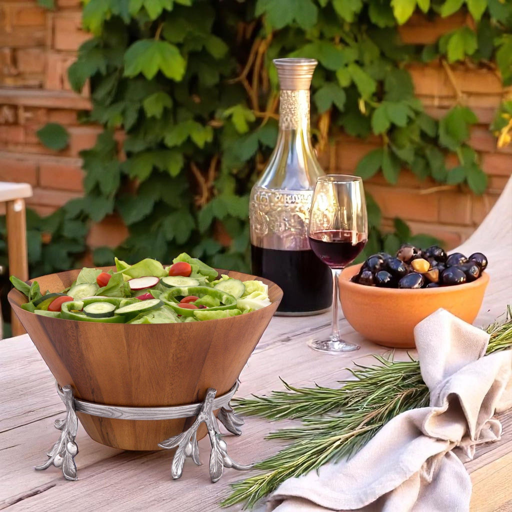 Olive Wood Salad Bowl | 12