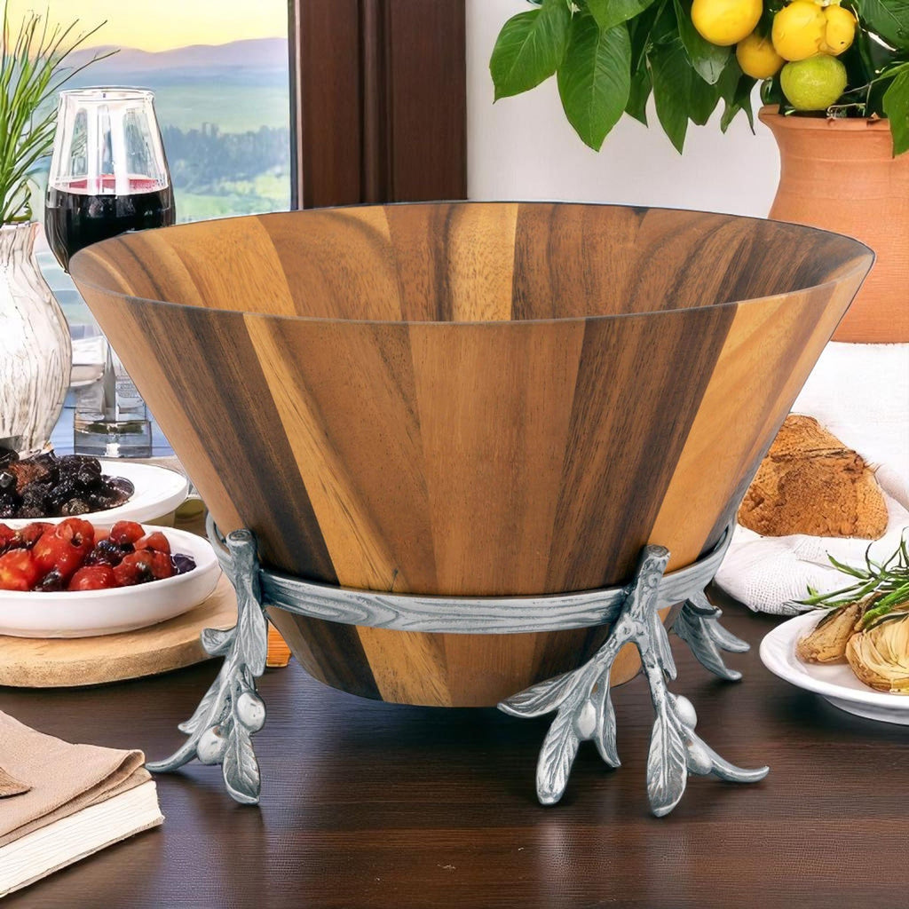 Olive Wood Salad Bowl | 12