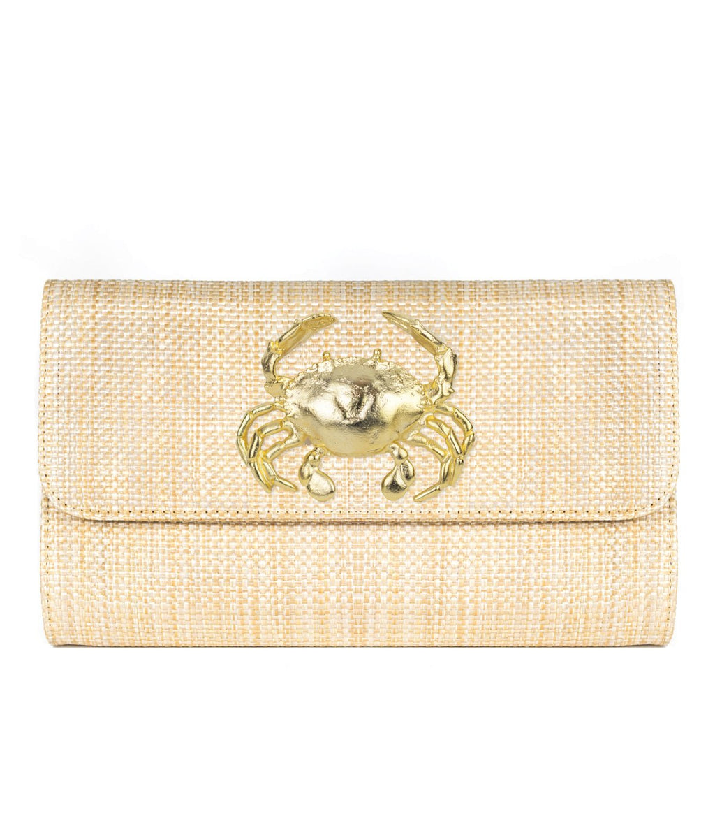 Avery Charm Straw Clutch – Convertible Crossbody