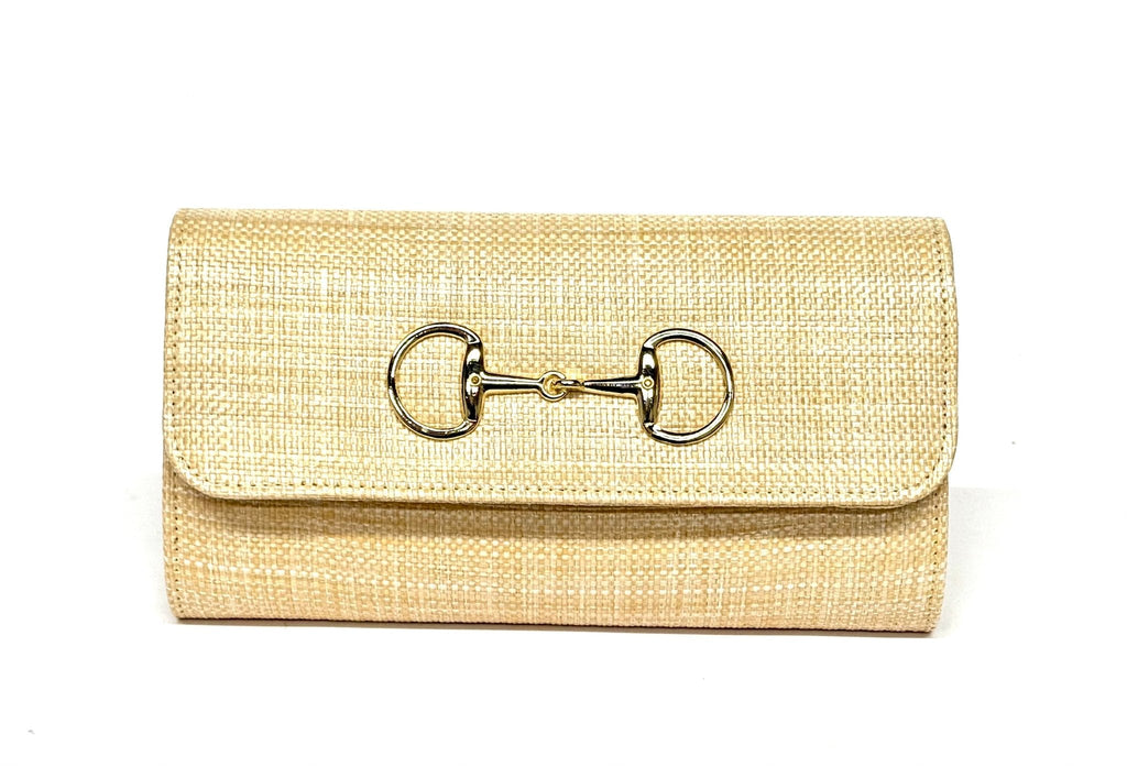 Avery Charm Straw Clutch – Convertible Crossbody