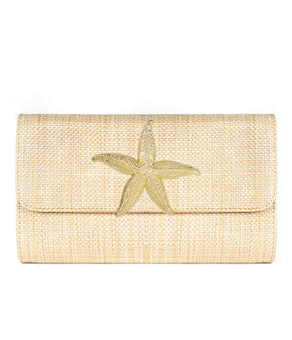Avery Charm Straw Clutch – Convertible Crossbody
