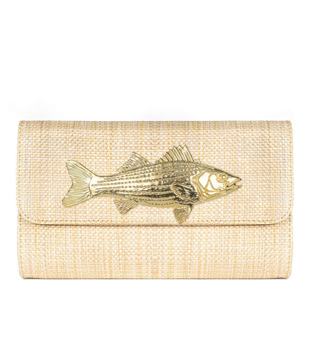 Avery Charm Straw Clutch – Convertible Crossbody