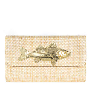 Avery Charm Straw Clutch – Convertible Crossbody
