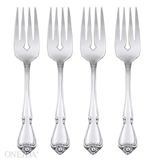 Oneida True Rose Salad Forks, Set of 4, 18/0 stainless steel