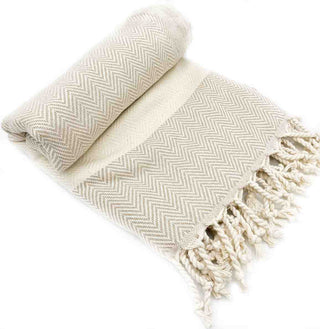 Herringbone Turkish Towel | Oversized Sand-Resistant Cotton Towel