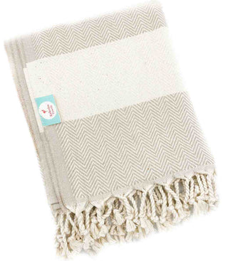 Herringbone Turkish Towel | Oversized Sand-Resistant Cotton Towel