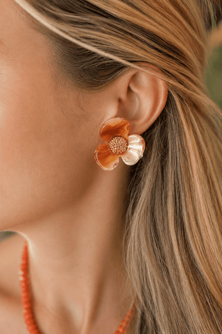 Bell Flower Acrylic Drop Earrings