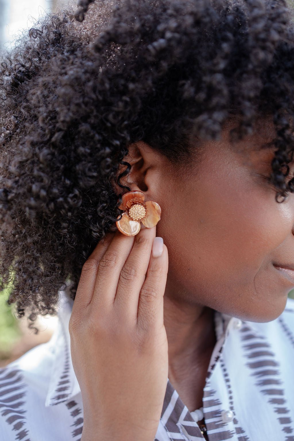 Bell Flower Acrylic Drop Earrings