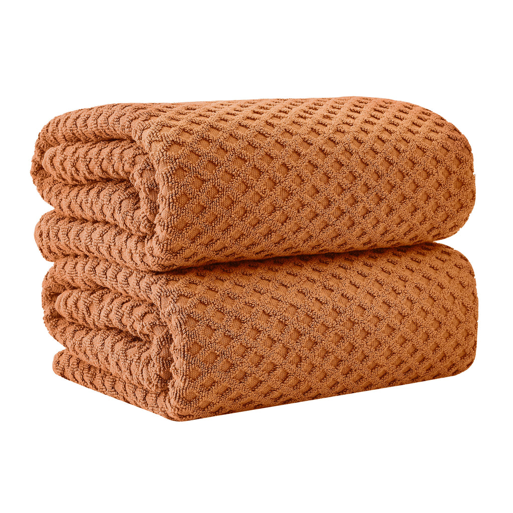Grayson Cotton Diamond Waffle Weave Bath Towel Set