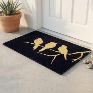Birds on a Branch Natural Coir Doormat