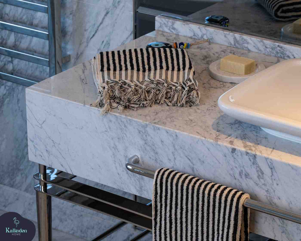 Striped Hand Towel | Organic Cotton Plush & Absorbent