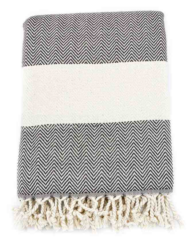 Herringbone Turkish Towel | Oversized Sand-Resistant Cotton Towel