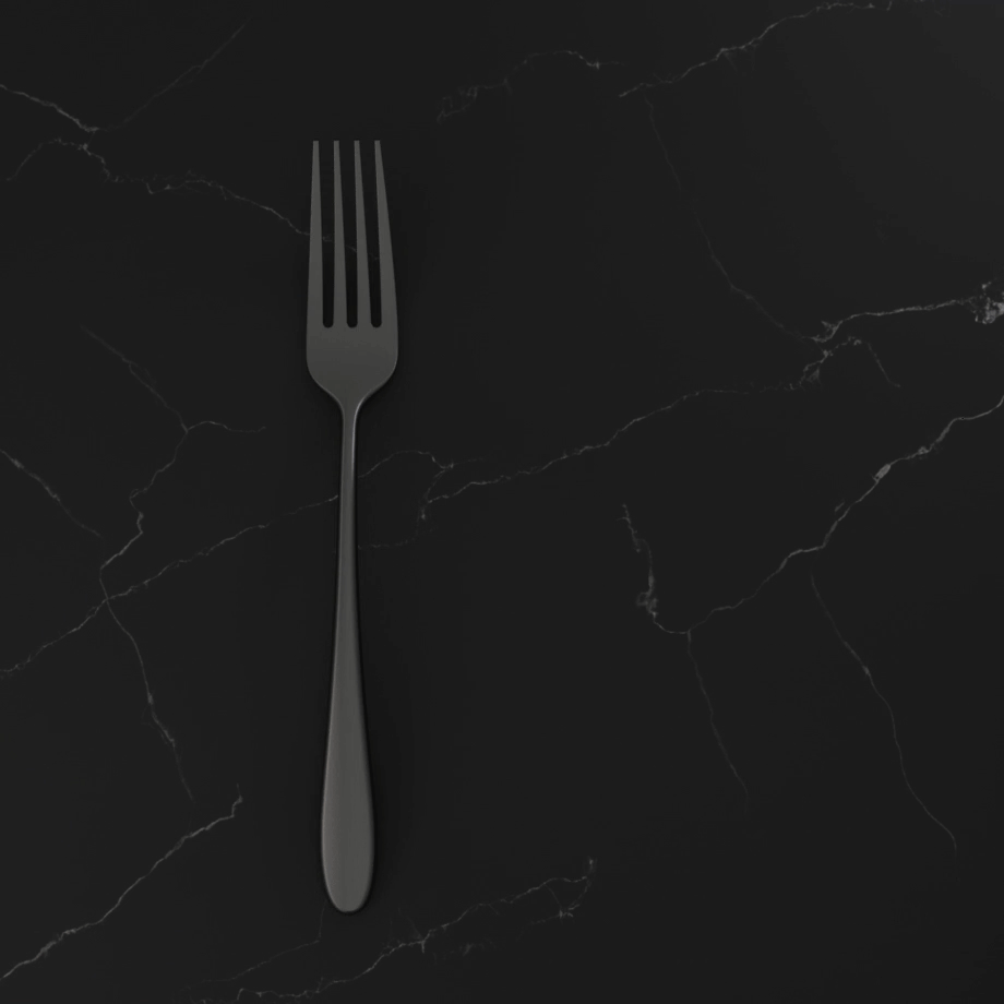 Cambridge Poet Black Satin 20-Piece Flatware Set, 18/0 stainless steel (view 2)