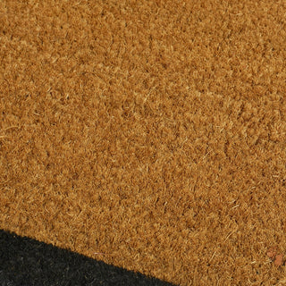 Black Border Natural Coir Doormat