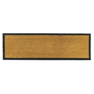 Black Border Natural Coir Doormat