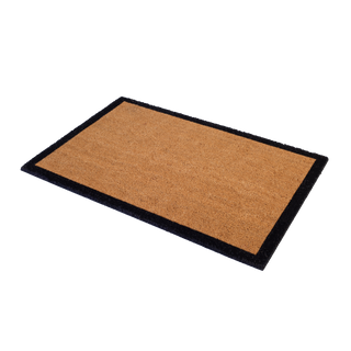 Black Border Natural Coir Doormat