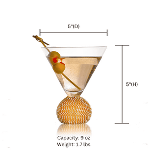 Crystal Bling Martini Glasses – Set of 2