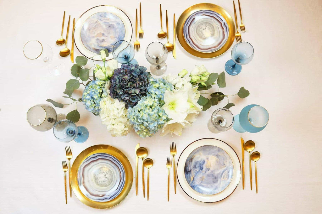 Modern Black Smoke Glasses Set of 4 | Contemporary Smoked Glass Drinkware